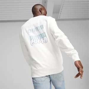 BRAND LOVE Men's Crew-Neck Sweatshirt, PUMA White, extralarge-IND