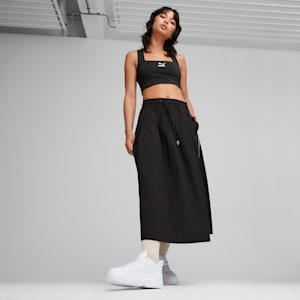 INFUSE Women's Pleated Midi Skirt, PUMA Black, extralarge