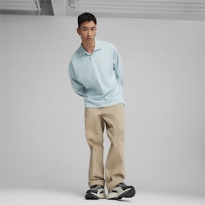 T7 Men's Polo Sweatshirt, Turquoise Surf, extralarge