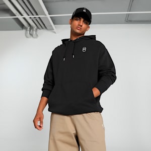 DOWNTOWN 180 Hoodie, PUMA Black-Espresso Brown, extralarge-IND