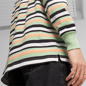 DOWNTOWN 180 Men's Striped Tee, Pure Green-AOP, extralarge