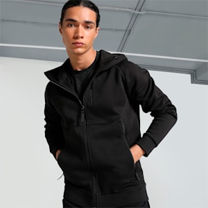 PUMATECH Men's Full-Zip Hoodie, PUMA Black, extralarge-IND