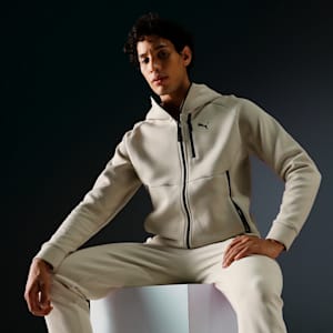 PUMATECH Men's Full-Zip Hoodie, Desert Dust, extralarge-IND