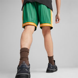 For the Fanbase T7 Men's Mesh Shorts, Archive Green-AOP, extralarge