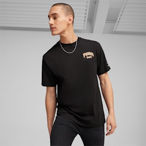 For the Fanbase PUMA TEAM Men's Graphic Tee, PUMA Black, extralarge