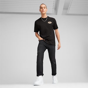 For the Fanbase PUMA TEAM Men's Graphic Tee, PUMA Black, extralarge