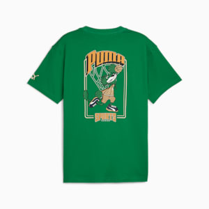 For the Fanbase PUMA TEAM Men's Graphic Tee, Archive Green, extralarge