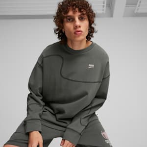 RE:COLLECTION Unisex Crew-Neck Sweatshirt, Mineral Gray, extralarge-IND