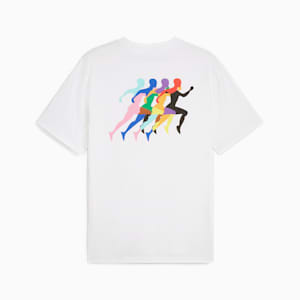 T-shirt graphique LOVE MARATHON pour homme, PUMA White, extralarge