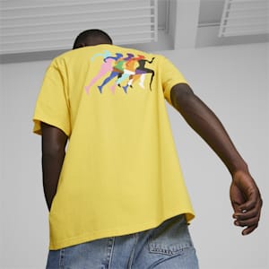 Playera estampada LOVE MARATHON, Court Yellow, extralarge