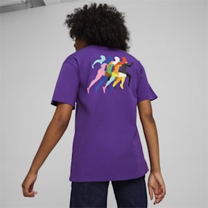 LOVE MARATHON Graphic Unisex T-shirt, Iris, extralarge-IND