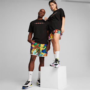 LOVE MARATHON Men's Shorts, Cheap Jmksport Jordan Outlet Black-AOP, extralarge