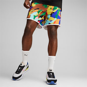 LOVE MARATHON Men's Shorts, Cheap Atelier-lumieres Jordan Outlet Black-AOP, extralarge