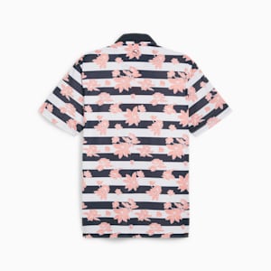 Polo de golf Garden Pique para hombre, Deep Navy-Melon Punch, extralarge