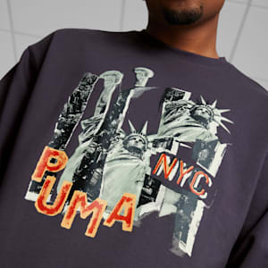 NYC REMIX Men's Graphic Sweatshirt, Dark Coal, extralarge