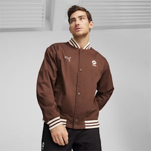 Porsche Legacy Men's Statement Bomber Jacket, Chestnut Brown, extralarge