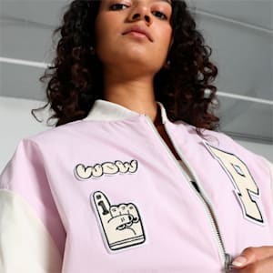 PUMA x SOPHIA CHANG Women's Bomber Jacket, Grape Mist, extralarge-IND