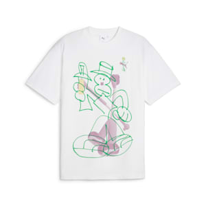 メンズ PUMA x MARTI SAWE グラフィック 半袖 Tシャツ, PUMA White, extralarge-JPN