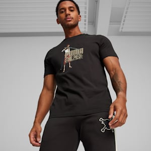 Playera PUMA x ONE PIECE para hombre, PUMA Black, extralarge