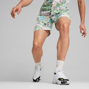 The Fairgrounds Resort Men's Basketball Shorts, Frosted Ivory-AOP, extralarge-IND