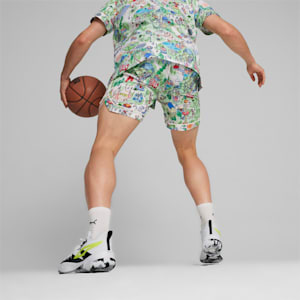 Pantalones cortos de baloncesto The Fairgrounds Resort para hombre, Frosted Ivory-AOP, extralarge