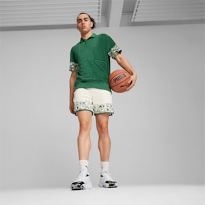 Pantalones cortos de baloncesto The Fairgrounds Terry para hombre, Frosted Ivory, extralarge