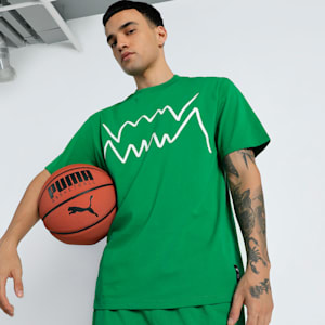 Jaws Core Men's Basketball T-shirt, Archive Green, extralarge-IND