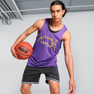 Jaws Core Men's Basketball Tank, Team Violet-PUMA Black, extralarge-IND