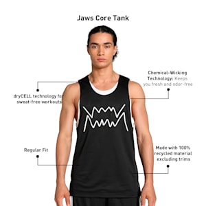 Jaws Core Men's Basketball Tank, PUMA Black-PUMA White, extralarge-IND