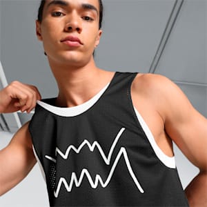 Jaws Core Men's Basketball Tank, PUMA Black-PUMA White, extralarge-IND