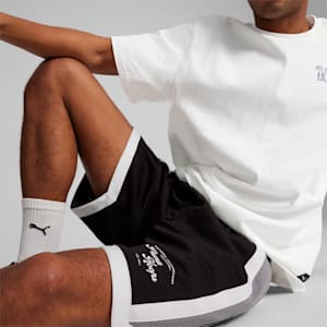 SHOWTIME PUMA HOOPS Men's Basketball Mesh Shorts, PUMA Black, extralarge