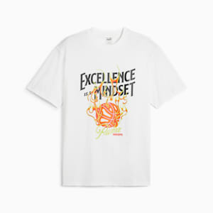 Hoops Excellence Men's Basketball Tee, PUMA White, extralarge