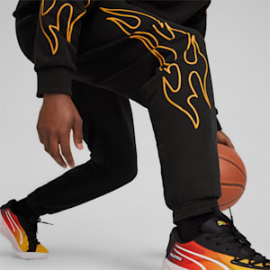 Caution Men's Basketball Track Pants, PUMA Black, extralarge-IND