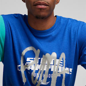 State Champs Men's Basketball T-shirt, Cobalt Glaze-Sparkling Green, extralarge-IND