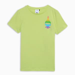 PUMA x TROLLS Kids' T-shirt, Lime Sheen, extralarge-IND