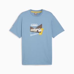 Porsche Legacy 924 Graphic Men's Motorsport T-shirt, Zen Blue, extralarge-IND