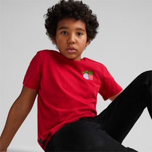 PUMA x ONE PIECE Big Kids' Graphic Tee, Club Red, extralarge