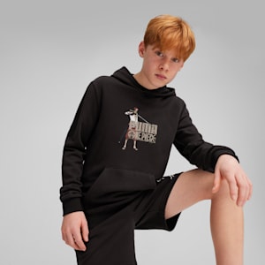 PUMA x ONE PIECE Youth Hoodie, PUMA Black, extralarge-IND