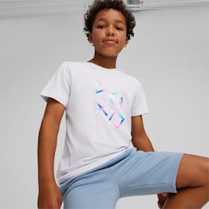 T-shirt PUMA x PLAYSTATION® pour grands enfants, Silver Mist, extralarge