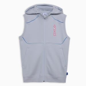 PUMA x PLAYSTATION Youth Sleeveless Hoodie, Silver Mist, extralarge-IND