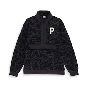 メンズ ゴルフ Pロゴ モノグラムプリント フリース, PUMA Black, extralarge-JPN