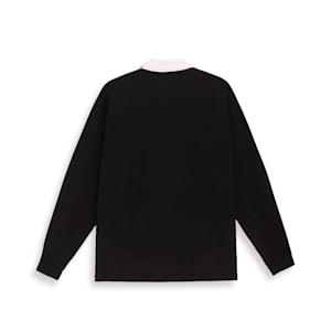 メンズ ゴルフ Pロゴミニワッフル ストレッチ ポロシャツ 長袖, PUMA Black, extralarge-JPN