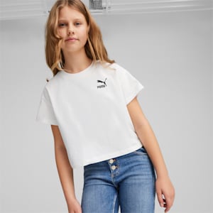 BETTER CLASSICS Big Kids' Girl's Tee, PUMA White, extralarge