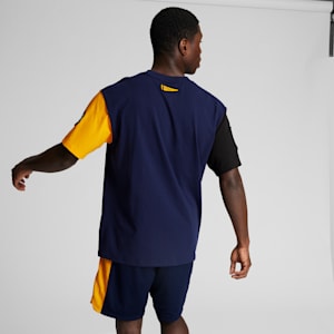 PUMA x BLACK FIVES Rens 100 Men's Tee, PUMA Navy-Yellow Sizzle-PUMA Black, extralarge