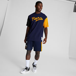 PUMA x BLACK FIVES Rens 100 Men's Tee, PUMA Navy-Yellow Sizzle-PUMA Black, extralarge