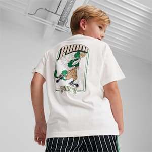 キッズ ボーイズ プーマ チーム フォー ザ ファンベース グラフィック Tシャツ 104-164cm, PUMA White, extralarge-JPN
