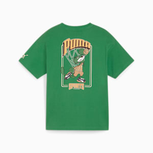 キッズ ボーイズ プーマ チーム フォー ザ ファンベース グラフィック Tシャツ 104-164cm, Archive Green, extralarge-JPN