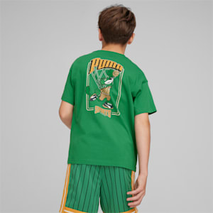 キッズ ボーイズ プーマ チーム フォー ザ ファンベース グラフィック Tシャツ 104-164cm, Archive Green, extralarge-JPN