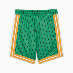 For the Fanbase Big Kids' Basketball Shorts, Archive Green, extralarge