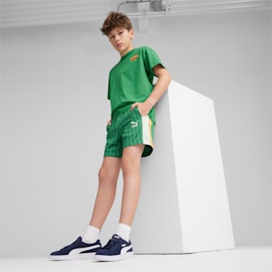 For the Fanbase Big Kids' Basketball Shorts, Archive Green, extralarge